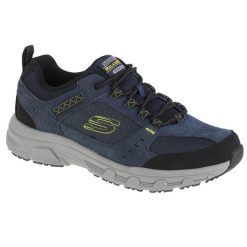 Buty trekkingowe męskie, Skechers Oak Canyon. Niebieskie buty sportowe męskie Skechers, z zamszu, bez zapięcia. Za 249.00 zł.