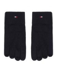 Tommy Hilfiger Rękawiczki Męskie Essentials AM0AM12845 Czarny. Czarne rękawiczki męskie Tommy Hilfiger, bez wzorów, z bawełny. Za 169.99 zł.