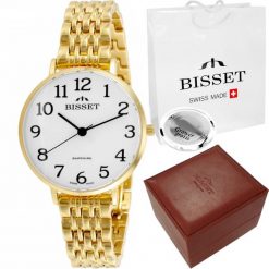 Szwajcarski zegarek damski Bisset BSBF32 złoty CYFRY. Żółte zegarki damskie Bisset, złote. Za 579.00 zł.