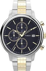 Zegarek Timex Zegarek męski Timex TW2W13300 srebrny. Szare zegarki męskie Timex, bez wzorów, srebrne. Za 577.00 zł.