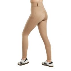 Damskie legginsy jeździeckie z pełną przyczepnością Montar MoElaine Logo. Brązowe legginsy damskie MONTAR, bez wzorów, z elastanu. Za 431.00 zł.