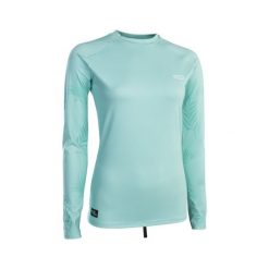 Koszulka surfingowa damska ION Lycra LS crystal blue. Niebieskie bluzki damskie ION, xl, bez wzorów, z lycry, sportowe, bez kołnierzyka, bez ramiączek. Za 199.00 zł.