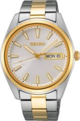 Zegarek Seiko Zegarek męski Seiko SUR446P1 srebrny. Szare zegarki męskie Seiko, bez wzorów, srebrne. Za 1,135.99 zł.