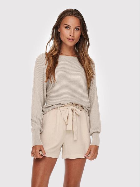 ONLY Sweter Adaline 15226298 Beżowy Relaxed Fit. Brązowe swetry nierozpinane damskie ONLY, xl, bez wzorów, z wiskozy, bez kołnierzyka, bez ramiączek. Za 129.99 zł.