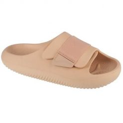 Klapki unisex Crocs 2094132DS. Brązowe klapki damskie Crocs, bez wzorów, z materiału, sportowe, bez obcasa, bez zapięcia. Za 363.00 zł.