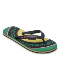 Klapki dla Mężczyzn MOLOKAI SCREEN Zielony. Zielone klapki męskie Quiksilver, bez wzorów, z materiału, bez zapięcia. Za 109.99 zł.