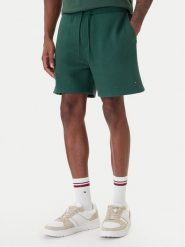 Tommy Jeans Szorty materiałowe DM0DM21931 Zielony Regular Fit. Zielone szorty męskie Tommy Jeans, bez wzorów, z bawełny. Za 189.99 zł.