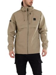 Kurtka przejściowa męska Fundango Clayton Casual. Brązowe kurtki męskie FUNDANGO, m, z aplikacjami, z materiału, casualowe, bez kaptura. Za 399.00 zł.