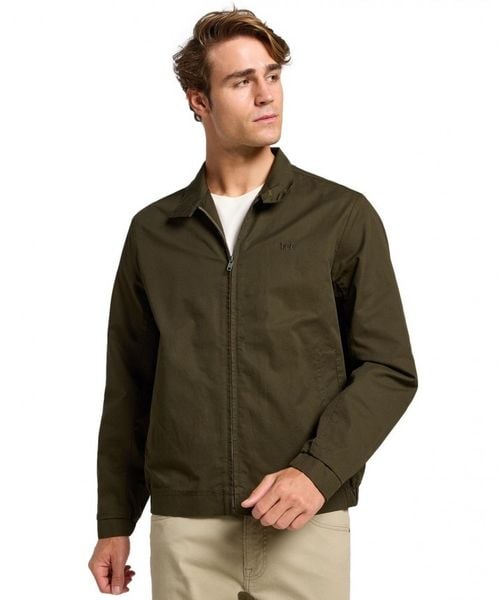 MESKA KURTKA LEE HARRINGTON JACKET OLIVE NIGHT 112363662. Zielone kurtki męskie Lee, s, bez wzorów, bez kaptura. Za 219.99 zł.