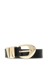 Guess Pasek BW9479 P6330 Czarny. Czarne paski damskie Guess, z aplikacjami, ze skóry. Za 324.99 zł.