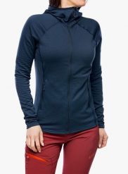 Bluza turystyczna damska Montane Protium Lite Hoodie. Niebieskie bluzy damskie Montane, l, bez wzorów, z materiału, bez ramiączek, bez kaptura. Za 302.49 zł.