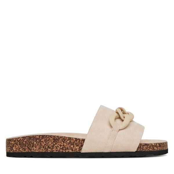 Klapki DeeZee. Brązowe klapki damskie DeeZee, bez wzorów, bez obcasa, bez zapięcia. Za 71.99 zł.