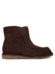 Bronx Botki 47645-OC Brązowy. Brązowe botki damskie Bronx, bez wzorów, ze skóry, bez obcasa, na płaskiej podeszwie, bez zapięcia. Za 539.99 zł.