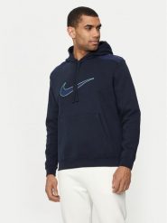 Nike Bluza FN0247 Granatowy Regular Fit. Niebieskie bluzy męskie Nike, m, bez wzorów, z bawełny, bez ramiączek, bez kaptura. Za 259.99 zł.