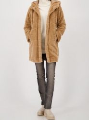 Monari Damski pluszowy płaszcz futrzany - Ciao Bella Kobiety Sztuczne włókno brązowy jednolity, 44. Brązowe płaszcze damskie Monari, bez wzorów, z futra, bez kołnierzyka. Za 799.95 zł.