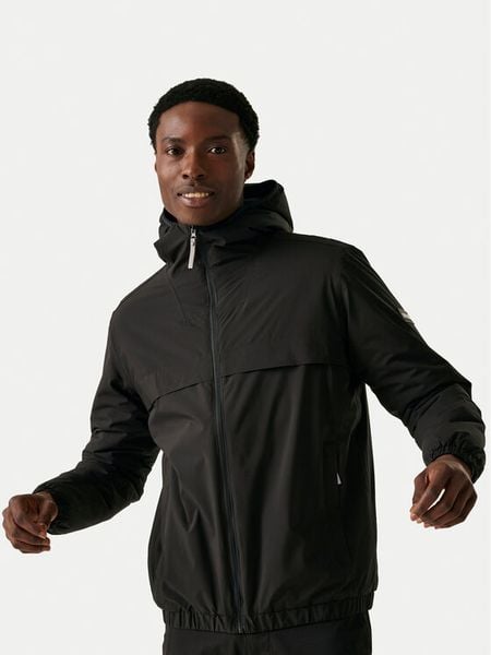 Regatta Kurtka przeciwdeszczowa Wiltom RMP391 Czarny Regular Fit. Czarne kurtki sportowe męskie Regatta, m, bez wzorów, z syntetyku, bez kaptura, outdoorowe. Za 219.99 zł.