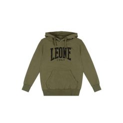 Bluza z bawełna z kaptur na co dzień na siłownię. Zielone bluzy damskie LEONE 1947 APPAREL, bez wzorów, z bawełny, bez kaptura, na fitness i siłownię. Za 218.92 zł.