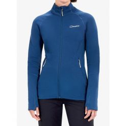 Bluza polarowa damska Berghaus Kinetic Powerstretch Jkt Af. Niebieskie bluzy damskie Berghaus, bez wzorów, z polaru, bez ramiączek, bez kaptura. Za 648.99 zł.