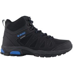 Buty trekkingowe męskie Hi-Tec Raven Mid Wp. Czarne trekkingi męskie Hi-tec, z materiału, bez zapięcia. Za 476.00 zł.