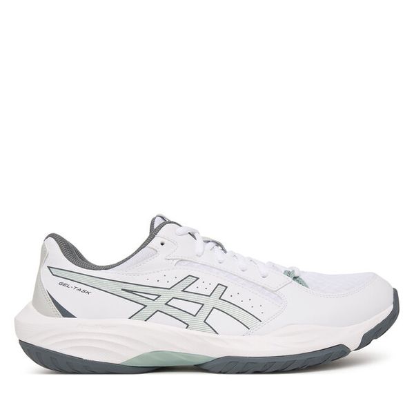 Buty halowe Asics. Białe buty sportowe męskie Asics, bez wzorów, bez zapięcia. Za 332.99 zł.