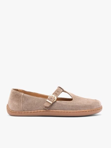 Szare baleriny barefoot. Szare balerinki damskie Ryłko, bez wzorów, ze skóry, eleganckie, z okrągłym noskiem, bez obcasa, na płaskiej podeszwie, bez zapięcia. W wyprzedaży za 379.99 zł.