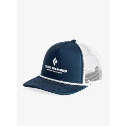 Czapka z daszkiem Black Diamond Flat Bill Trucker Hat - indigo/white. Białe czapki damskie Black Diamond, bez wzorów, sportowe. Za 159.99 zł.