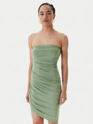 NORMA KAMALI Sukienka koktajlowa ST1253MDB02835 Zielony Slim Fit. Zielone sukienki damskie Norma Kamali, s, bez wzorów, z wiskozy, wizytowe, bez kołnierzyka, bez ramiączek. Za 939.99 zł.