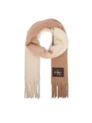 Calvin Klein Szalik LV04F8103G Beżowy. Brązowe rękawiczki damskie Calvin Klein, bez wzorów, z poliesteru. Za 329.99 zł.