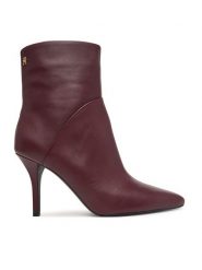 Tommy Hilfiger Botki High Heel Clean Ankle Boot FW0FW09624 Bordowy. Czerwone botki damskie Tommy Hilfiger, bez wzorów, ze skóry, bez obcasa, na szpilce, bez zapięcia. Za 749.99 zł.