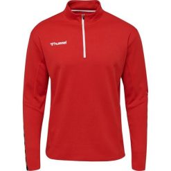Bluza Hummel demi-zip hmlAUTHENTIC. Czerwone bluzy męskie Hummel, m, bez wzorów, z materiału, sportowe, bez ramiączek, bez kaptura. Za 160.00 zł.