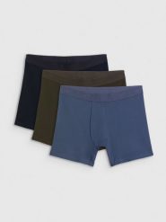 4F Bielizna bokserki (3-pack) męskie - czarne S. Czarna bokserki męskie 4F, bez wzorów, z bawełny. Za 99.99 zł.