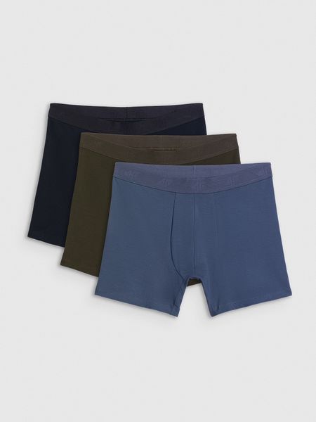 4F Bielizna bokserki (3-pack) męskie - multikolor M. Bokserki męskie 4F, bez wzorów, z bawełny. Za 99.99 zł.