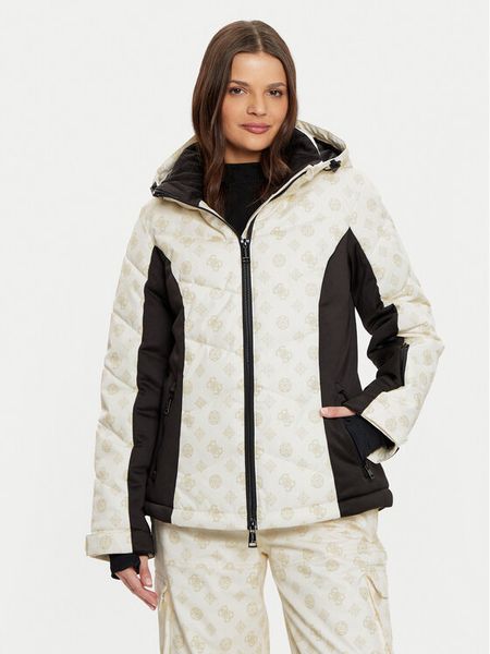 Guess Kurtka narciarska W4PL3N WH0K0 Biały Regular Fit. Białe kurtki sportowe damskie Guess, s, z aplikacjami, z syntetyku, bez ramiączek, bez kaptura, narciarskie. Za 1,029.00 zł.
