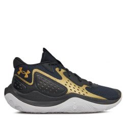 Buty do koszykówki Under Armour. Czarne buty sportowe męskie Under Armour, bez wzorów, bez zapięcia, do koszykówki. Za 269.99 zł.
