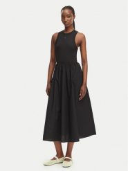 Tommy Jeans Sukienka letnia DW0DW22593 Czarny Regular Fit. Czarne sukienki damskie Tommy Jeans, na lato, xl, bez wzorów, z bawełny, bez kołnierzyka, bez ramiączek. Za 409.99 zł.