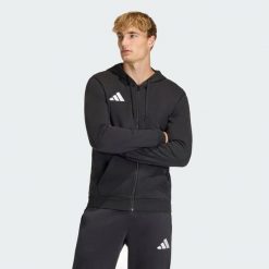 Bluza męska adidas Entrada 26 FZ Hoody. Białe bluzy męskie Adidas, l, bez wzorów, z dzianiny, sportowe, bez ramiączek, bez kaptura. Za 146.99 zł.