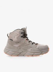 Buty turystyczne damskie wysokie CMP Kamsel Mid WP. Brązowe obuwie trekkingowe damskie CMP, z materiału, przed kolano, bez zapięcia. Za 539.99 zł.