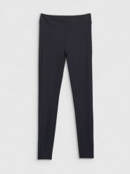 4F Legginsy dzianinowe prążkowane damskie - czarne XXL. Czarne legginsy damskie 4F, bez wzorów, z dzianiny. Za 129.99 zł.