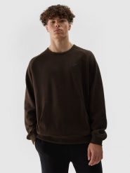 4F Bluza dresowa nierozpinana bez kaptura męska - brązowa L. Brązowe bluzy sportowe męskie 4F, l, bez wzorów, z bawełny, bez kaptura. W wyprzedaży za 79.99 zł.