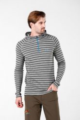 Bluza Turystyczna Męska Termoaktywna Woolona 100% Merino Thor z Kapturem. Szare bluzy męskie WOOLONA, m, bez wzorów, z kapturem, trekkingowe. W wyprzedaży za 405.00 zł.