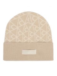 Calvin Klein Czapka LV04F8111G Beżowy jasny. Brązowe czapki damskie Calvin Klein, na zimę, bez wzorów, z wełny. Za 209.99 zł.