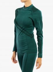 Bluza termiczna damska Brubeck Thermo Wool by Pustelnik - green. Zielone bielizna sportowa damska Brubeck, bez wzorów, bez ramiączek, bez kaptura. Za 296.49 zł.
