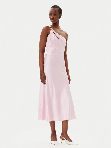 Imperial Sukienka koktajlowa ADOJJBA Różowy Regular Fit. Czerwone sukienki damskie Imperial, s, bez wzorów, z syntetyku, wizytowe, bez kołnierzyka, bez ramiączek. Za 229.99 zł.