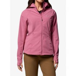 Kurtka softshell damska Columbia Sweet As III Hooded Softshell. Czerwone kurtki sportowe damskie Columbia, bez wzorów, z softshellu, bez ramiączek, bez kaptura, trekkingowe. Za 434.49 zł.