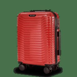 Walizka KABINOWA WINGS PC SEA EAGLE 2.0 20" RED. Czerwone walizki damskie Wings, bez wzorów, z materiału. Za 199.90 zł.