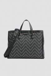 VALENTINO Czarna shopperka Blizzard. Czarne shopperki damskie Valentino by Mario Valentino, bez wzorów, bez dodatków. W wyprzedaży za 499.99 zł.