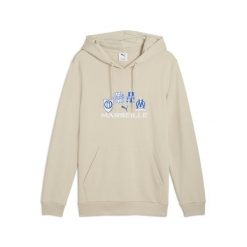 Bluza z kapturem OM. Brązowe bluzy męskie Puma, bez wzorów, sportowe, bez ramiączek, z kapturem. Za 318.00 zł.