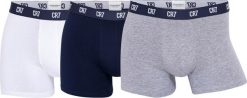 Męskie bokserki CR7 Cristiano Ronaldo (3-pack). Białe bokserki męskie CR7 Cristiano Ronaldo, bez wzorów, z bawełny. Za 168.99 zł.