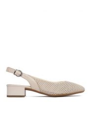 Rieker Czółenka CEO-43458-60 Beżowy jasny. Brązowe czółenka damskie Rieker, bez wzorów, ze skóry, bez obcasa, bez zapięcia. Za 329.99 zł.