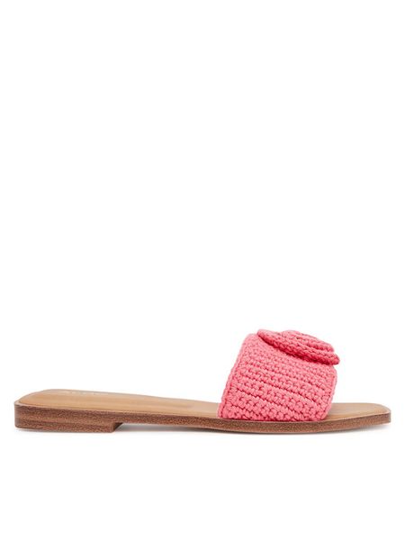 Aldo Klapki Sabbia 14016614 Różowy. Czerwone klapki damskie Aldo, bez wzorów, z materiału, bez obcasa, bez zapięcia. Za 219.99 zł.